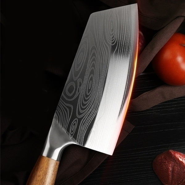 High quality Chef Knife Chinese Kitchen Knives Cut Meat Fish Vegetable Knife 4Cr13 Super Sharp Blade Rosewood Knife