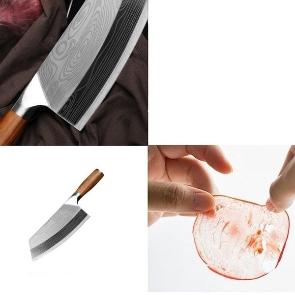 High quality Chef Knife Chinese Kitchen Knives Cut Meat Fish Vegetable Knife 4Cr13 Super Sharp Blade Rosewood Knife