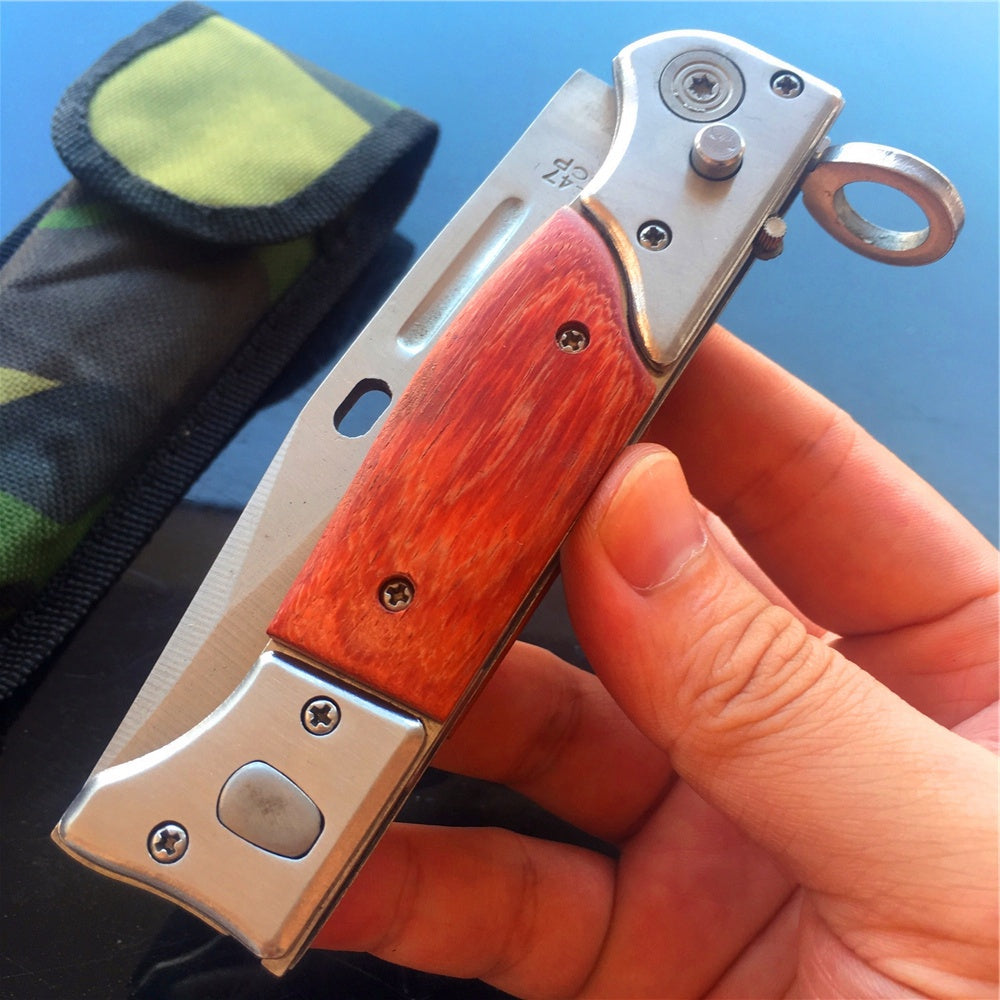 POCKET KNIFE SPRING ASSISTED OPEN KNIVES OTF AUTO Out The Blade Tactical Hunting EDC Camping Rescue Tools