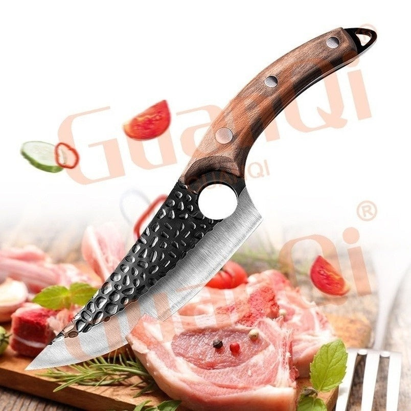 6 Inch Forged High Carbon Steel Boning Knife Kitchen Knives Stainless Steel Kitchen Handmade Boning Knife Meat Cleaver Cooking Cutter Butcher Knife Fishing Knife Kitchen Slicing Knife Stainless Steel Knife Cooking Stuff