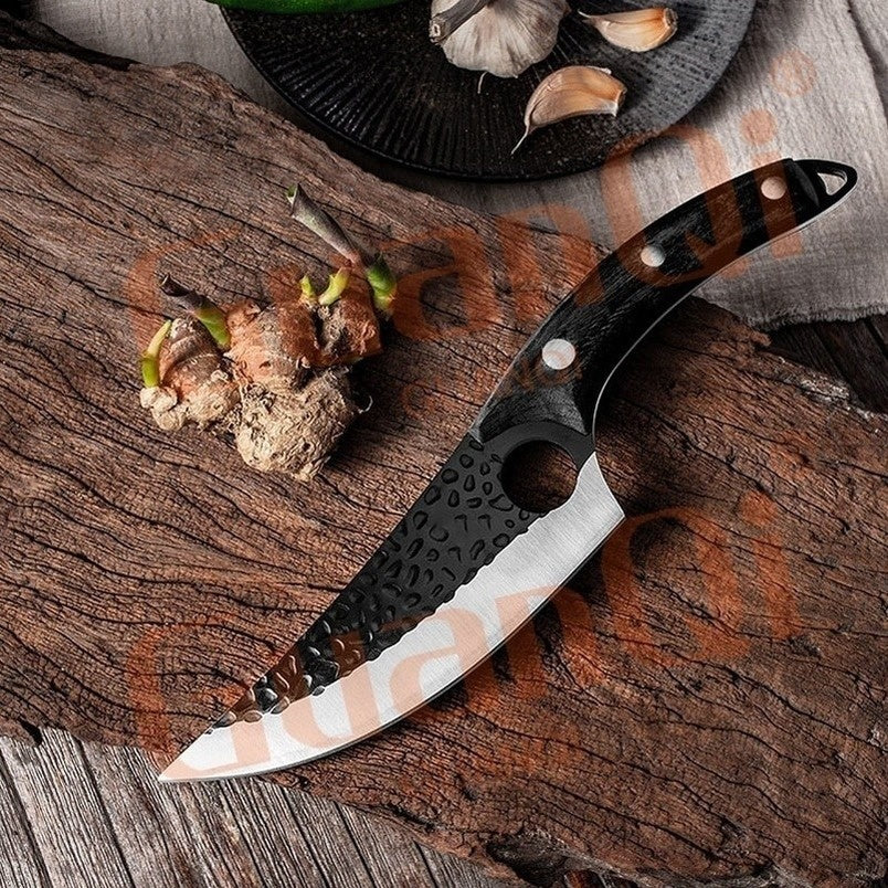 6 Inch Forged High Carbon Steel Boning Knife Kitchen Knives Stainless Steel Kitchen Handmade Boning Knife Meat Cleaver Cooking Cutter Butcher Knife Fishing Knife Kitchen Slicing Knife Stainless Steel Knife Cooking Stuff