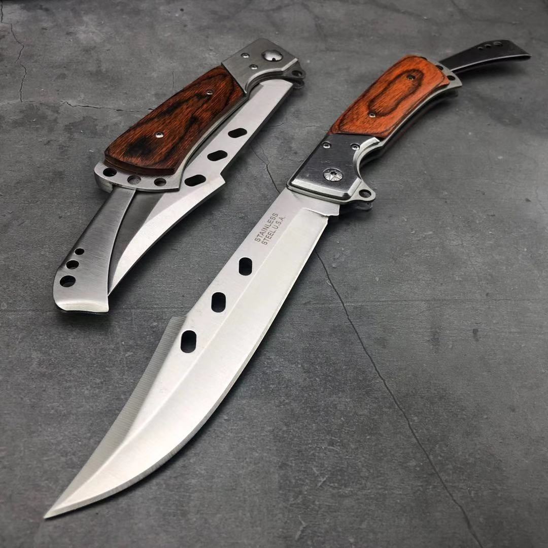 2020 NEW VERY SUYRDY Military Stainless Steel Fixed Blade Knife Folding Self Defense Pocket Knife, Outdoor Hunting Survival Combat Dagger Camping Fishing Knives