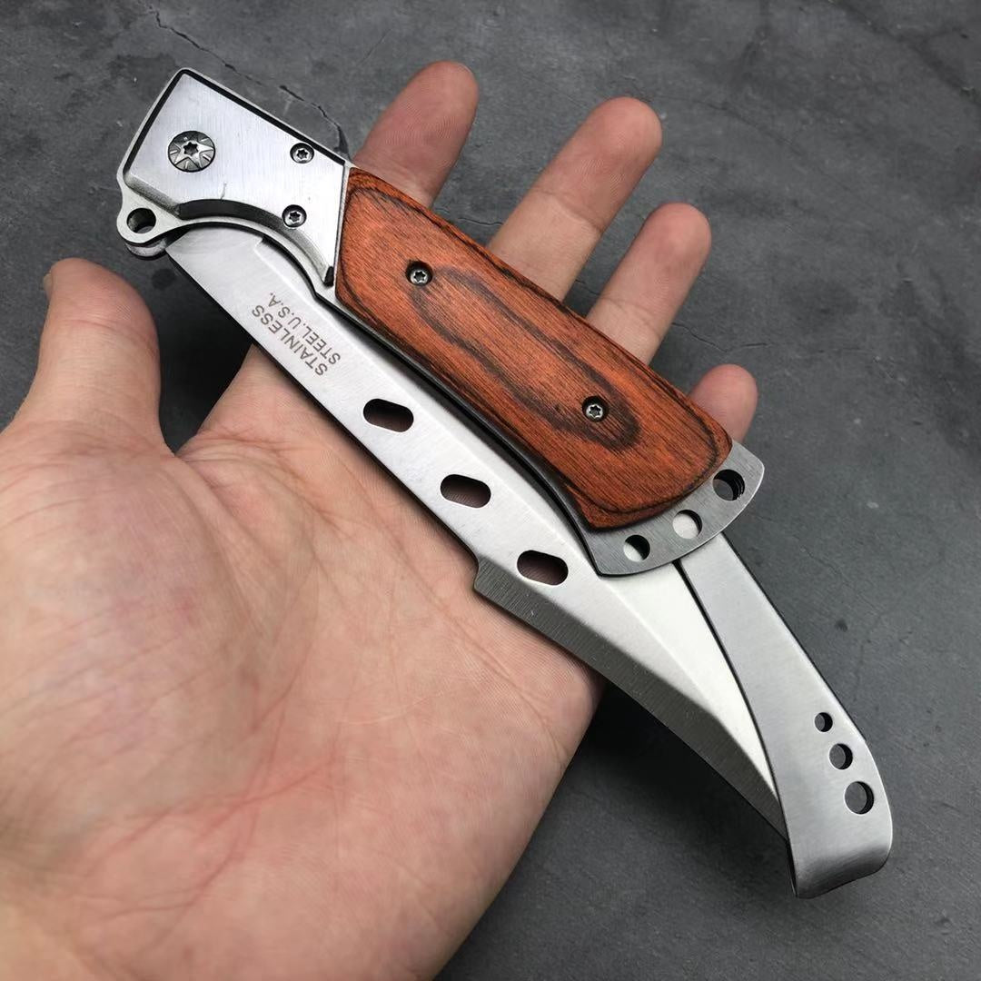 2020 NEW VERY SUYRDY Military Stainless Steel Fixed Blade Knife Folding Self Defense Pocket Knife, Outdoor Hunting Survival Combat Dagger Camping Fishing Knives