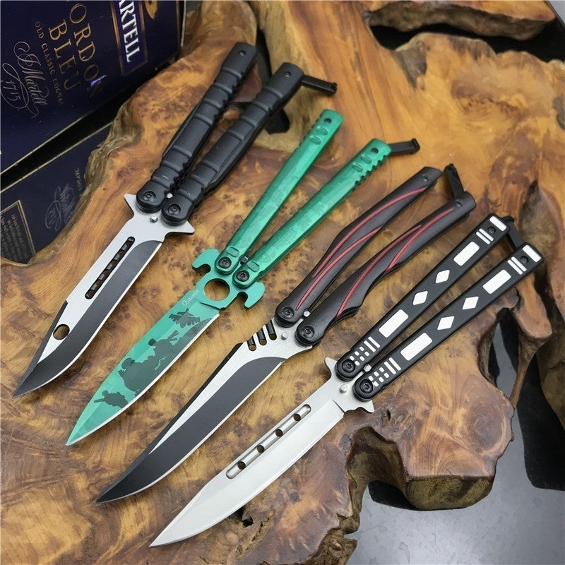 2020 Hot ! Butterfly Balisong Knife Practice Knifes OUTDOORS Tactical Knives Combat Trainer Very Sharp Survival Tools