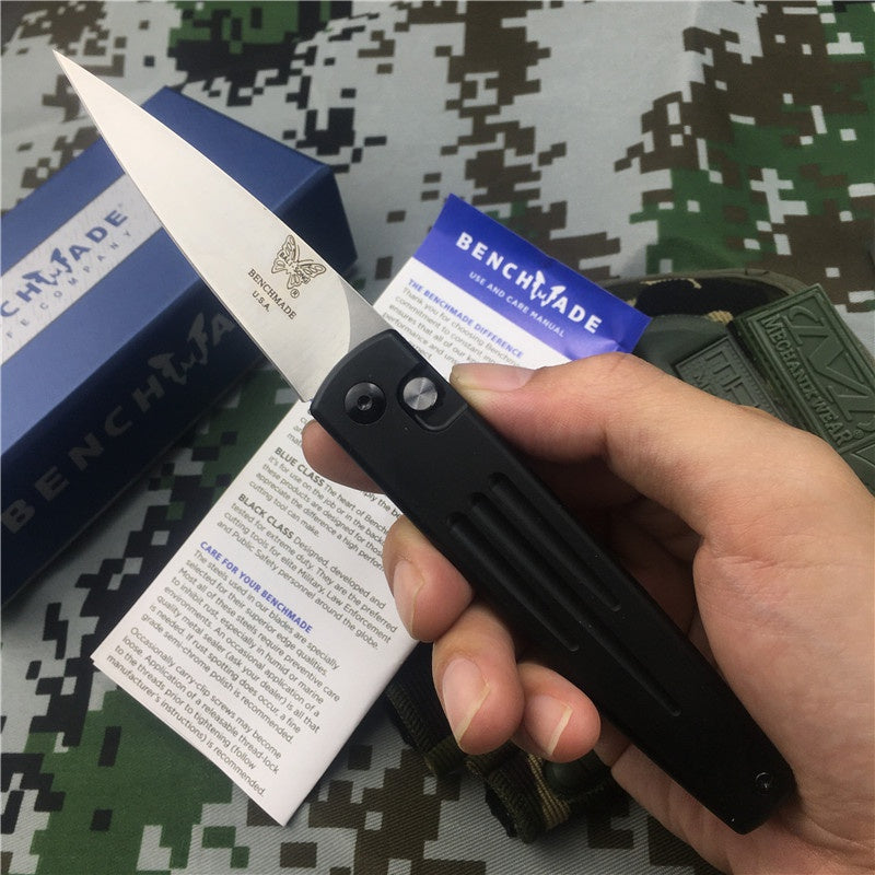 Tactical Pocket Benchmade 1000 Auto Spike Automatic Knife (3.6" Satin) Spring Assisted Open Folding knife Stiletto Survival outdoor multitool