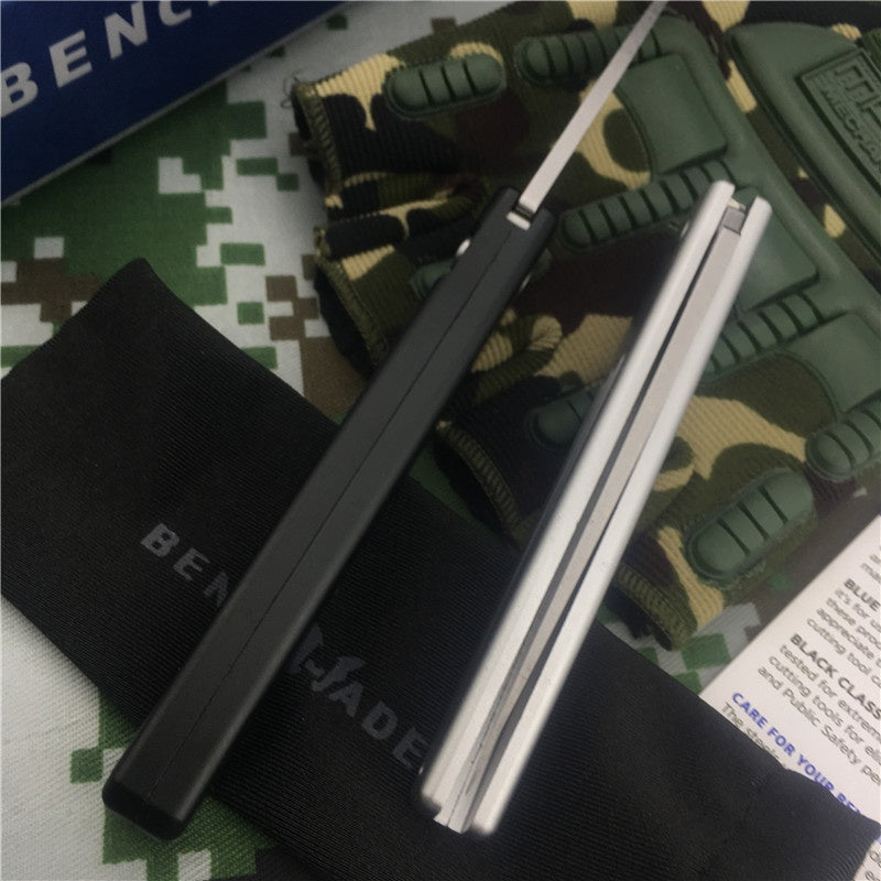 Tactical Pocket Benchmade 1000 Auto Spike Automatic Knife (3.6" Satin) Spring Assisted Open Folding knife Stiletto Survival outdoor multitool