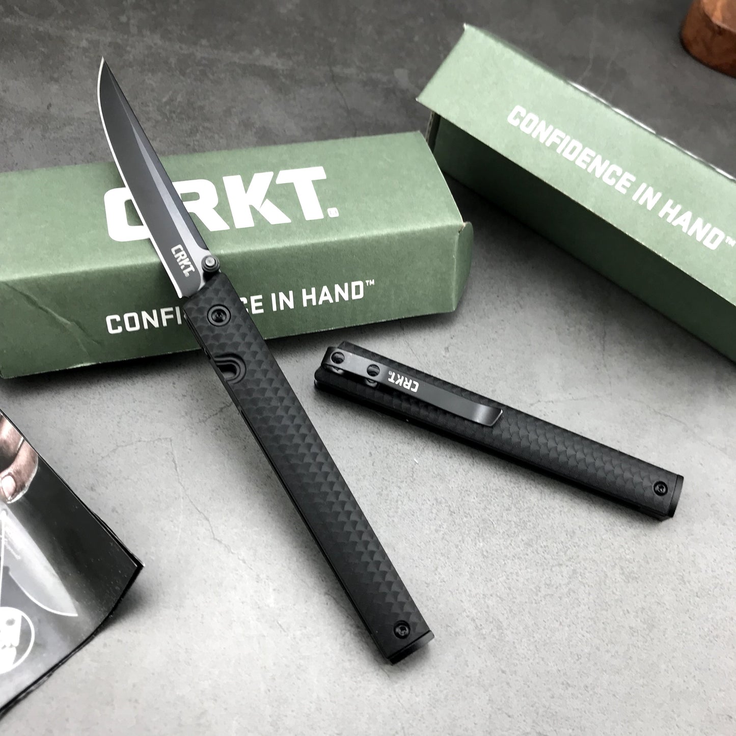 CRKT 7096 Richard Rogers CEO Gentleman's Edc Folding Knife 3.107" Black Blade, Black GRN Handles, Tactical Pocket Knife
