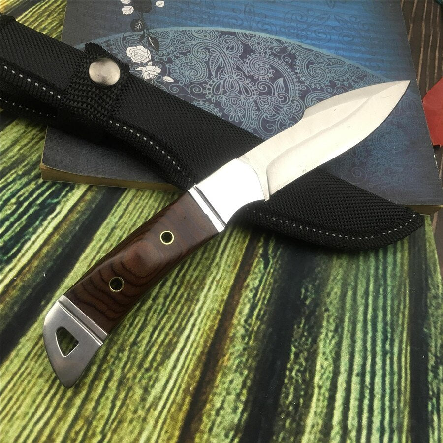 Browning 5CR15 Steel Knife Fixed Blade Knife Hunting Tool Sharp Outdoor Camping Hunting Survival Tactic Straight Knife EDC Tool