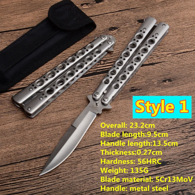 Balisong High Hardness Stainless Steel Folding Outdoor Camping Butterfly (Knife)