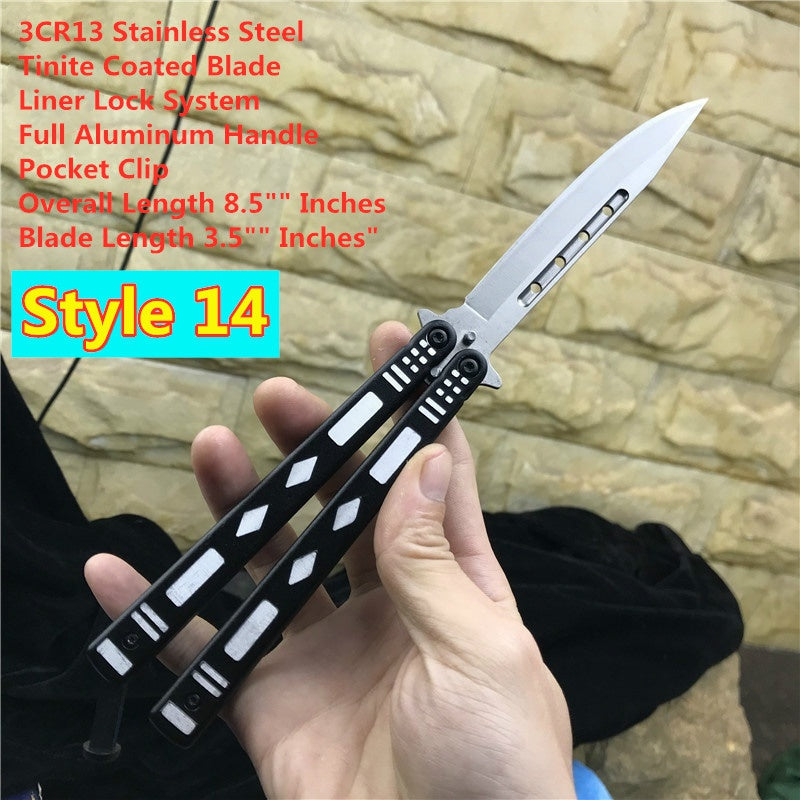 Balisong High Hardness Stainless Steel Folding Outdoor Camping Butterfly (Knife)