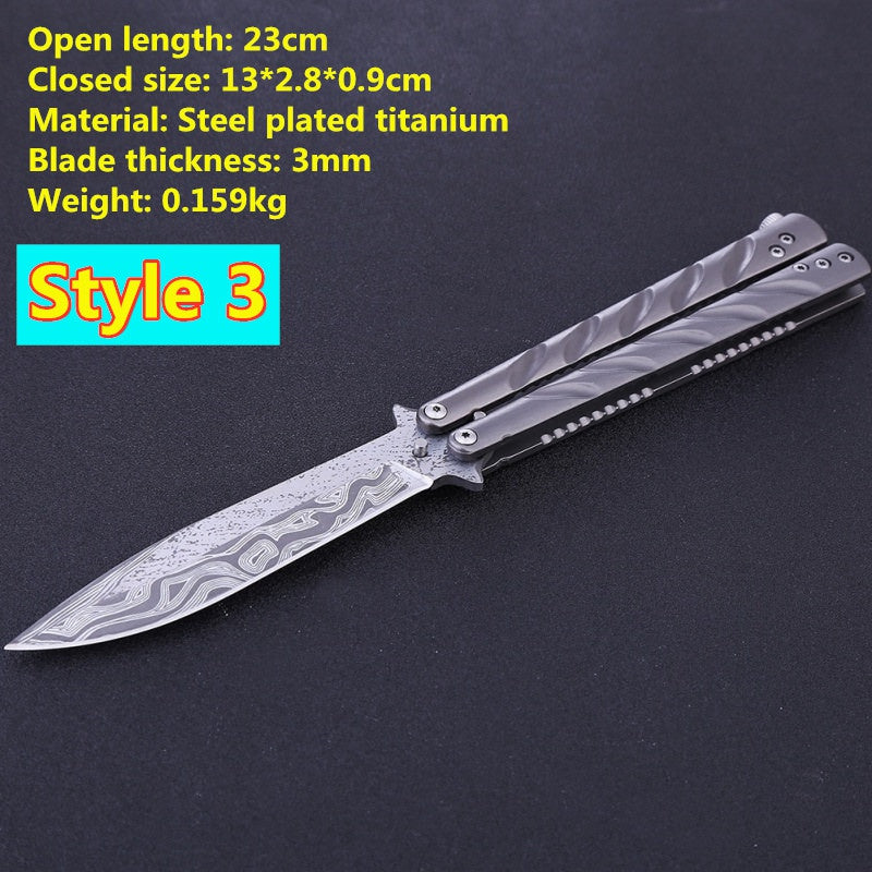 Balisong High Hardness Stainless Steel Folding Outdoor Camping Butterfly (Knife)