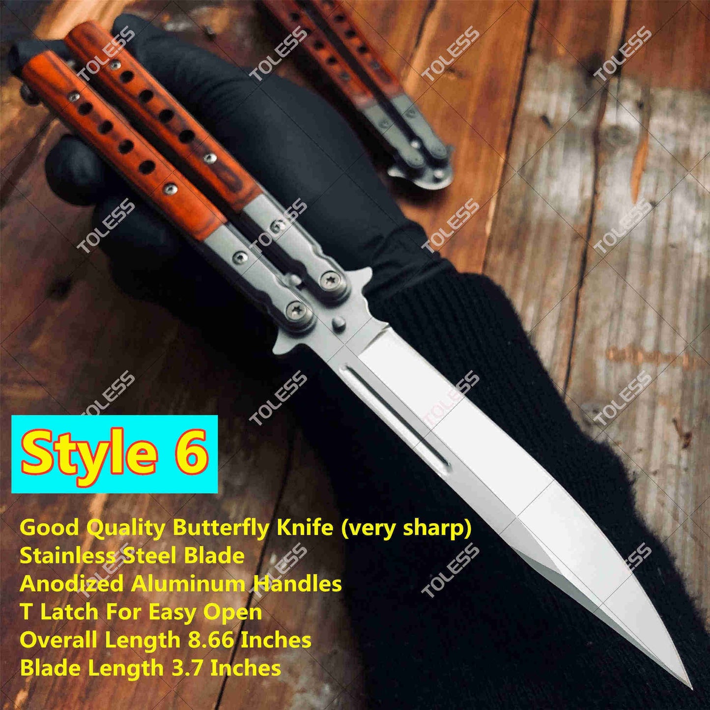 Balisong High Hardness Stainless Steel Folding Outdoor Camping Butterfly (Knife)