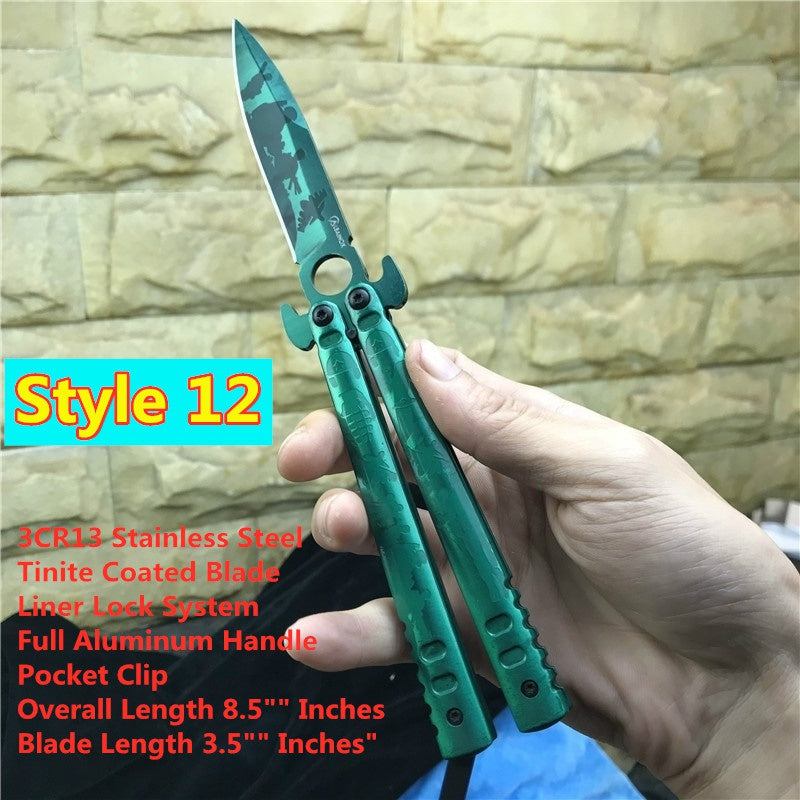 Balisong High Hardness Stainless Steel Folding Outdoor Camping Butterfly (Knife)