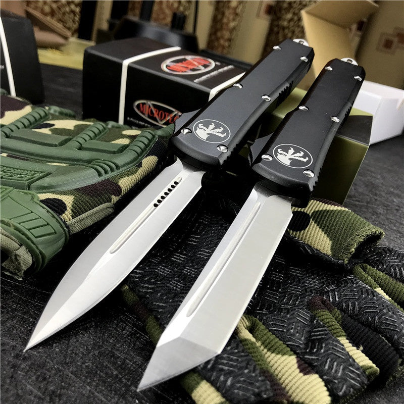 2020NEW Microtech Tactical knife Spring Assisted knives Fixed Blade Double Edge / Single Edge Survival Knifes Aviation Aluminum Handle Drop Shipping