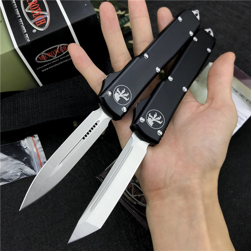 2020NEW Microtech Tactical knife Spring Assisted knives Fixed Blade Double Edge / Single Edge Survival Knifes Aviation Aluminum Handle Drop Shipping