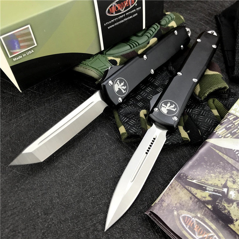 2020NEW Microtech Tactical knife Spring Assisted knives Fixed Blade Double Edge / Single Edge Survival Knifes Aviation Aluminum Handle Drop Shipping