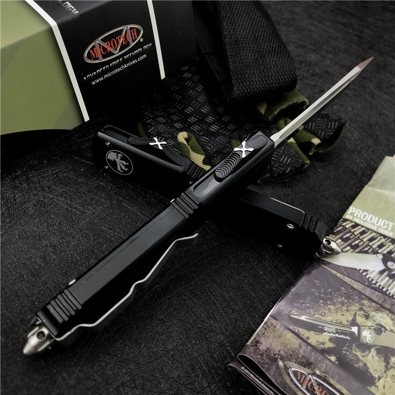 2020NEW Microtech Tactical knife Spring Assisted knives Fixed Blade Double Edge / Single Edge Survival Knifes Aviation Aluminum Handle Drop Shipping