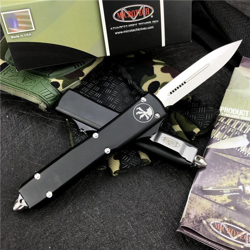 2020NEW Microtech Tactical knife Spring Assisted knives Fixed Blade Double Edge / Single Edge Survival Knifes Aviation Aluminum Handle Drop Shipping