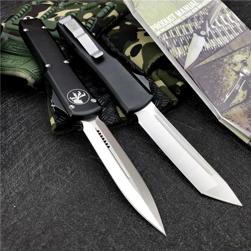 2020NEW Microtech Tactical knife Spring Assisted knives Fixed Blade Double Edge / Single Edge Survival Knifes Aviation Aluminum Handle Drop Shipping