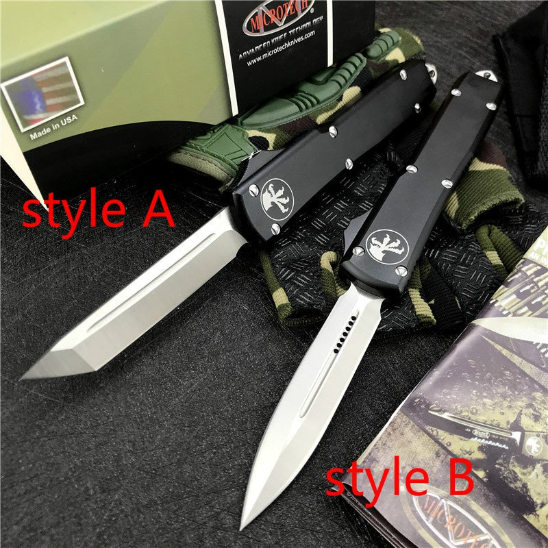 2020NEW Microtech Tactical knife Spring Assisted knives Fixed Blade Double Edge / Single Edge Survival Knifes Aviation Aluminum Handle Drop Shipping