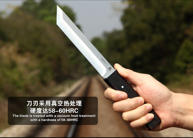 Voltron outdoor katana knife Camping survival tactical knife, outdoor hunting saber, tactical sharp straight knife D2 fixed blade