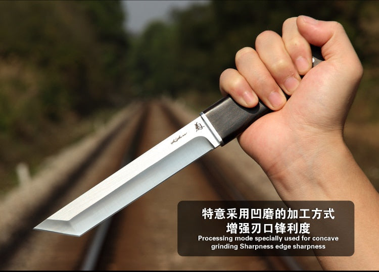 Voltron outdoor katana knife Camping survival tactical knife, outdoor hunting saber, tactical sharp straight knife D2 fixed blade