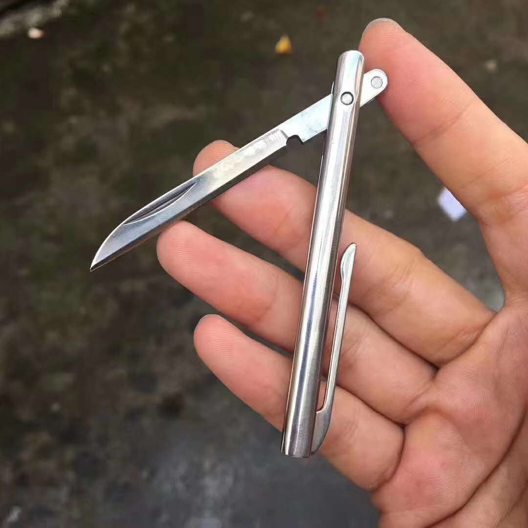 Magic Pen folding knife outdoor camp hunting survival pocket fruit kitchen knives EDC tools