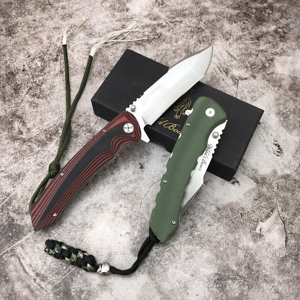 Folding Pocket Knife Tactical Survival Knives Hunting Camping Edc Tool High Hardness Military Survival Outdoor Knife With Rope