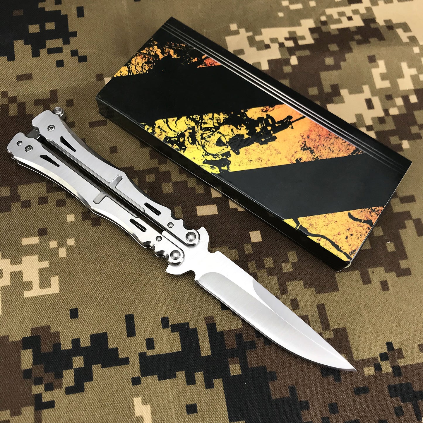 High Hardness Stainless Steel Folding Outdoor Camping Butterfly (Knife)