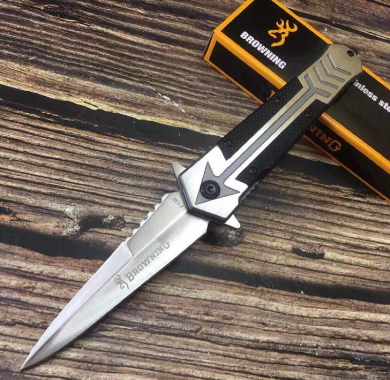 2021 Browning Pocket Knife 440C Stainless Steel Blade Titanium Coating Outdoor EDC Tactical Folding Knife