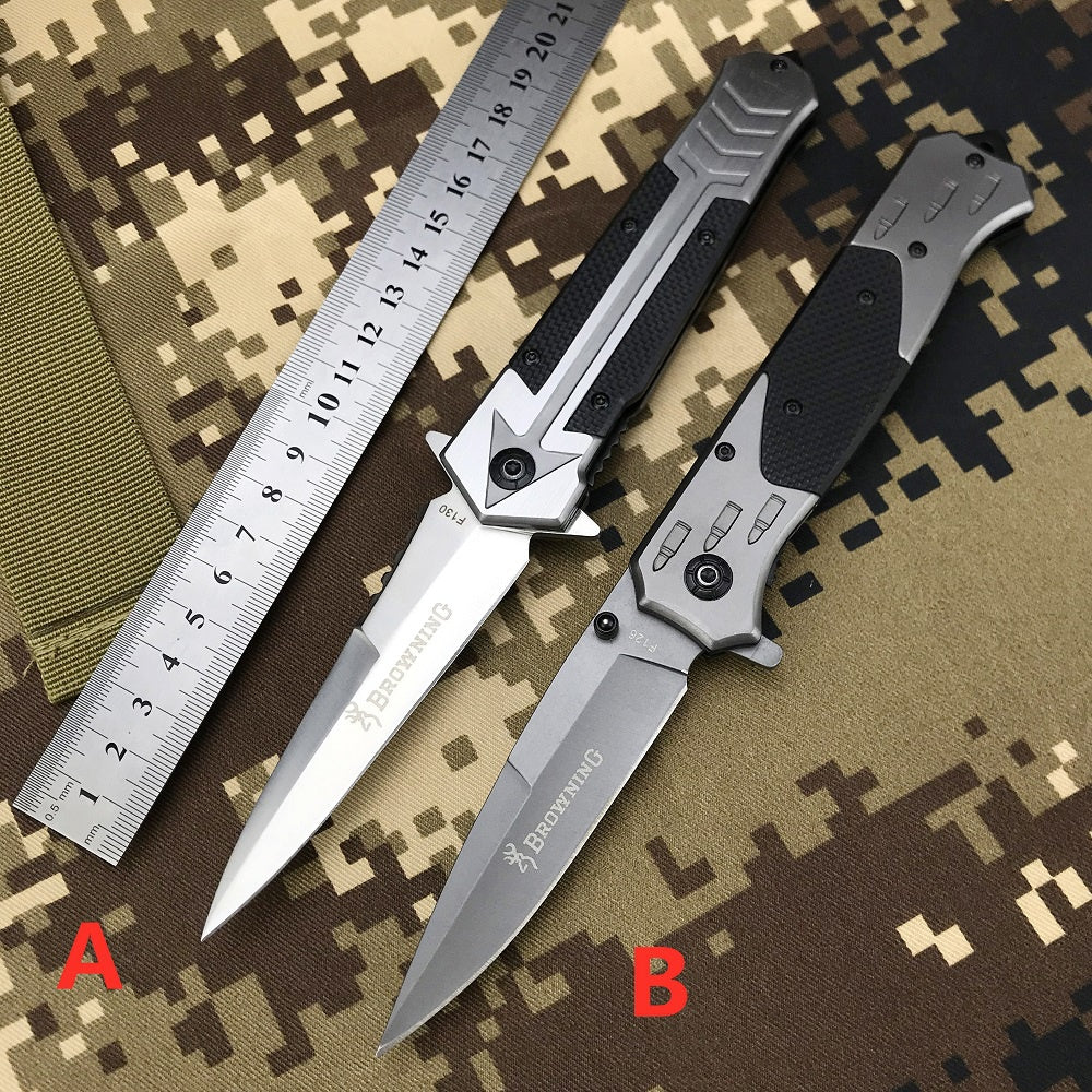 2021 Browning Pocket Knife 440C Stainless Steel Blade Titanium Coating Outdoor EDC Tactical Folding Knife