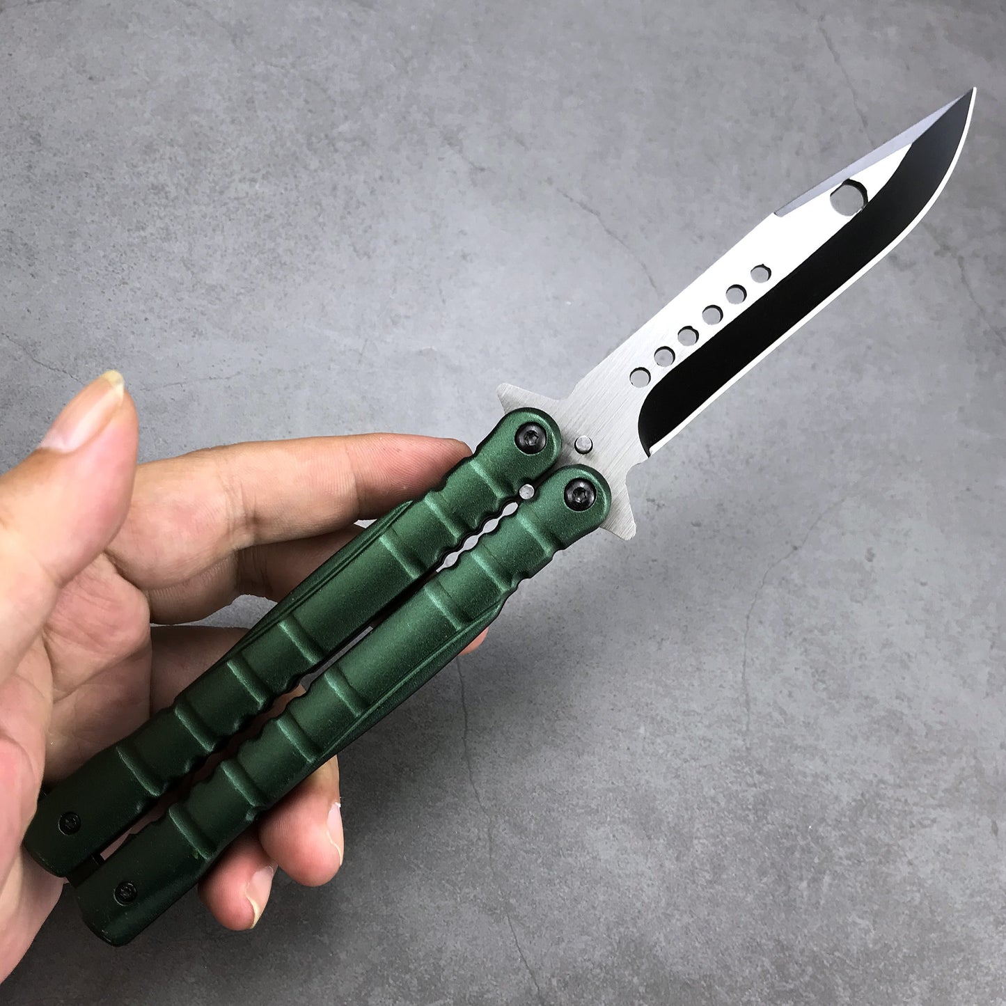 Sharp Blade Butterfly Knife Combat Practice Knives Balisong Trainer Stiletto Knifes Wood Handle Wilderness Pocket Hunting Survival Tool