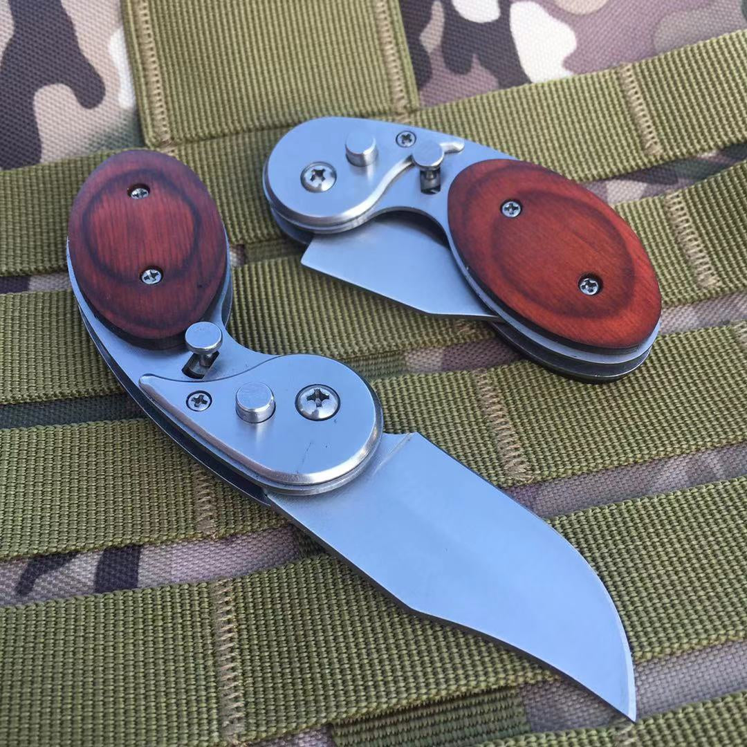 Portable AUTOMATIC Push Tactical Spring Assist Knife/Mini Knife Outdoors Tool Combat Self-defense Stainless Steel Spring Knife