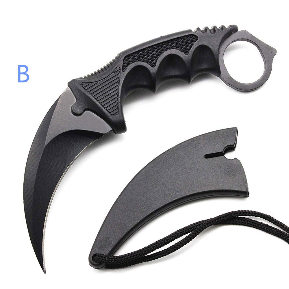 Hot Fixed Blade Knife Hunting Camping Neck Claw Knife Utility Survival Multi Tools