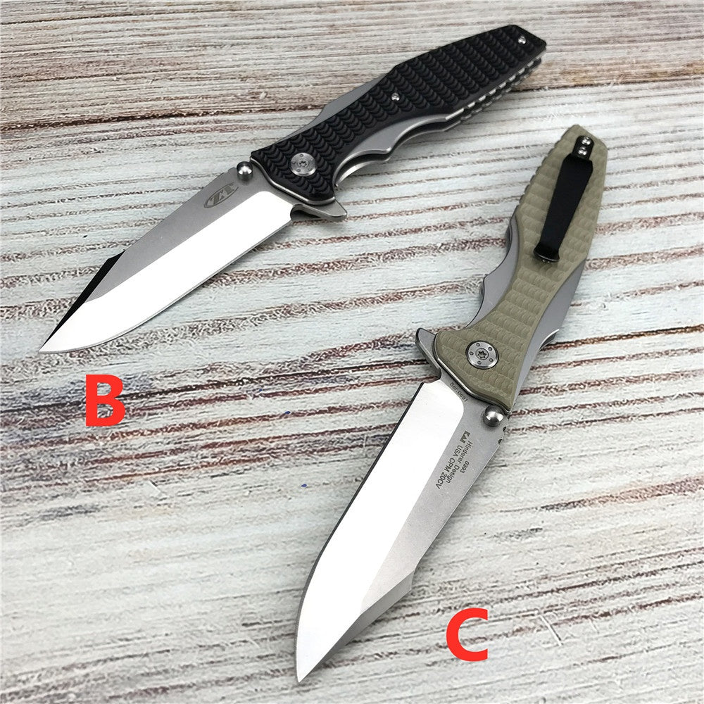 High Quality ZT ZERO TOLERANCE 0393 Folding knife ball bearing G10 Handle pocket knife Tactical Hunting Camping Knives Two Color
