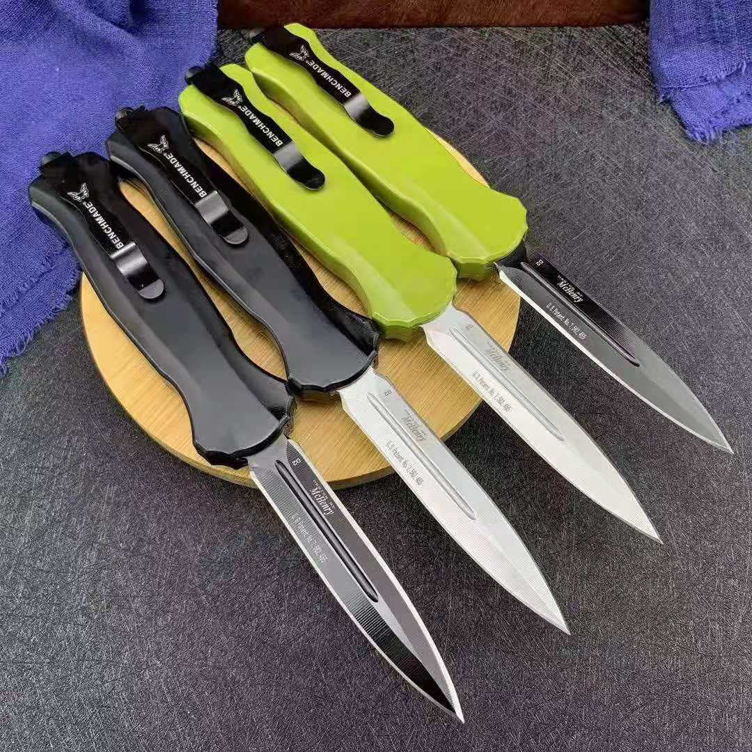 Benchmade 3200 spring switch straight out dagger automatic OTF knife aluminium alloy Handle double blade outdoor camping hunting tactical knife