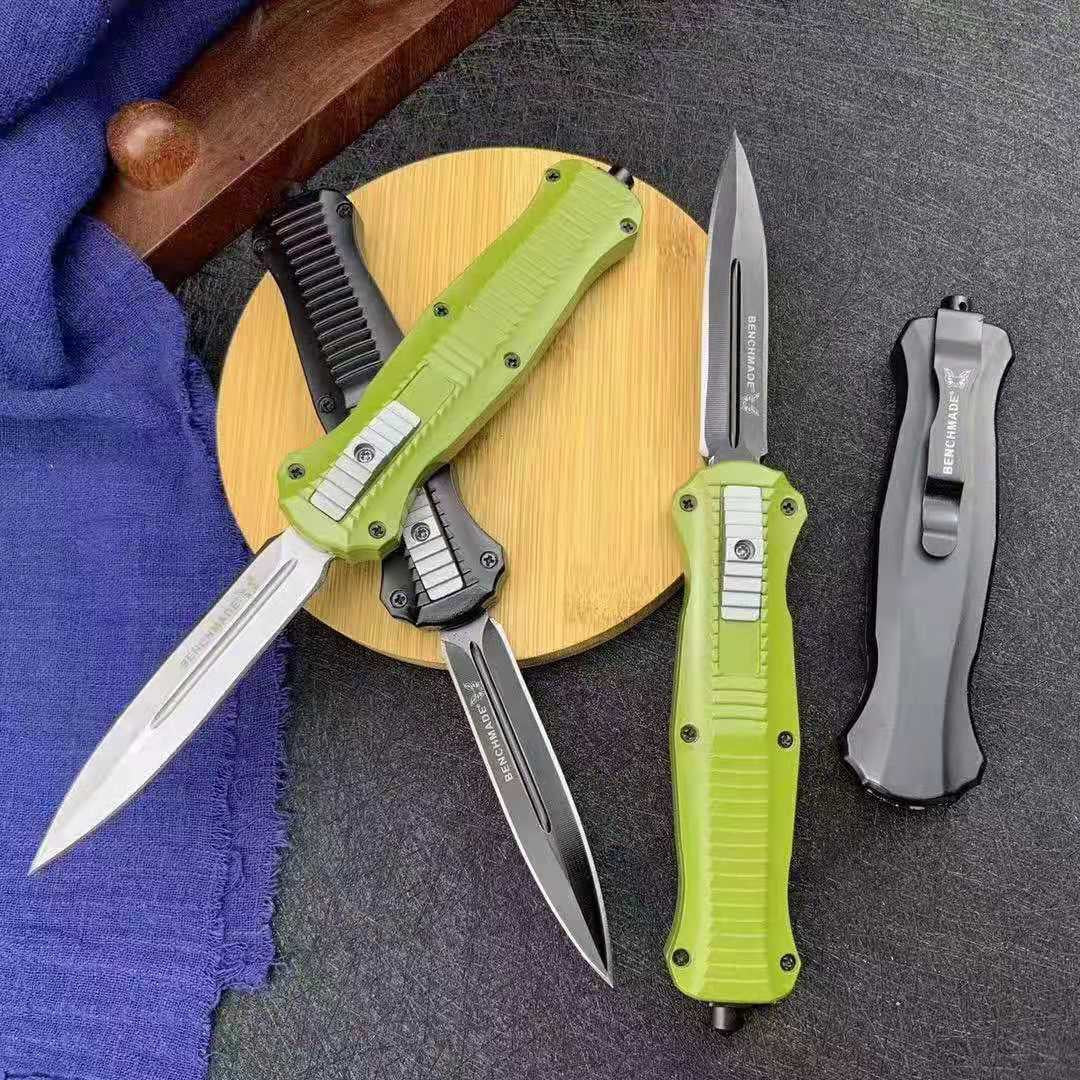 Benchmade 3200 spring switch straight out dagger automatic OTF knife aluminium alloy Handle double blade outdoor camping hunting tactical knife
