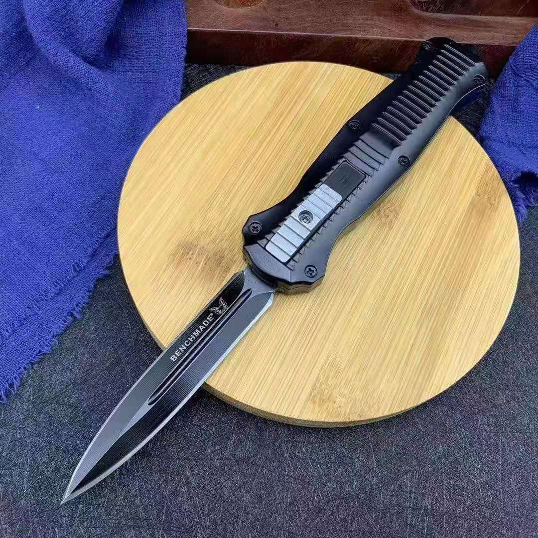 Benchmade 3200 spring switch straight out dagger automatic OTF knife aluminium alloy Handle double blade outdoor camping hunting tactical knife