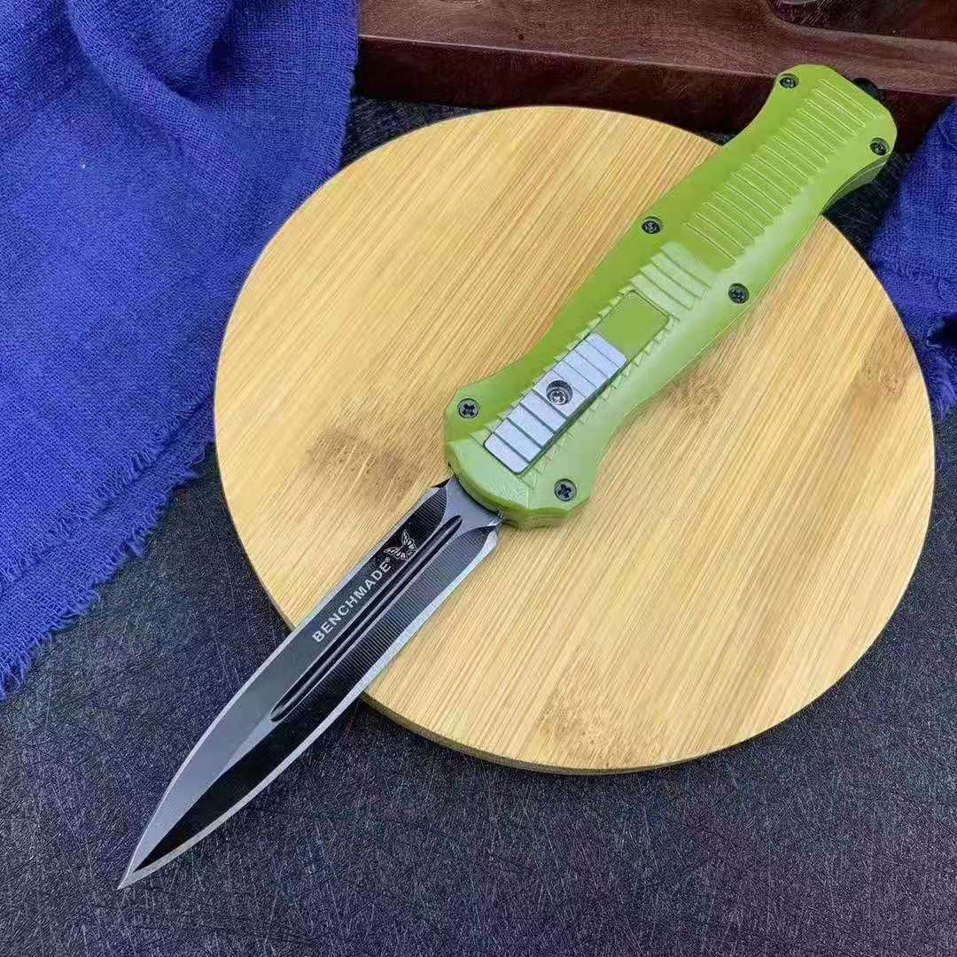 Benchmade 3200 spring switch straight out dagger automatic OTF knife aluminium alloy Handle double blade outdoor camping hunting tactical knife