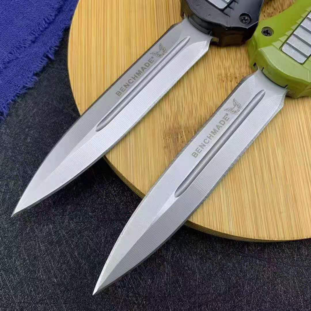 Benchmade 3200 spring switch straight out dagger automatic OTF knife aluminium alloy Handle double blade outdoor camping hunting tactical knife