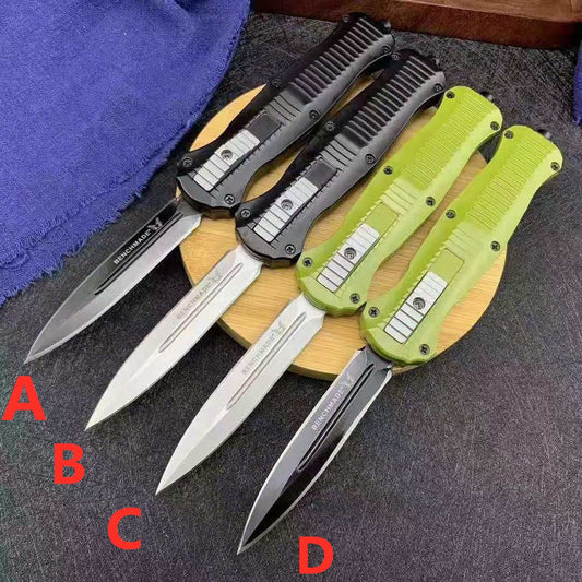 Benchmade 3200 spring switch straight out dagger automatic OTF knife aluminium alloy Handle double blade outdoor camping hunting tactical knife