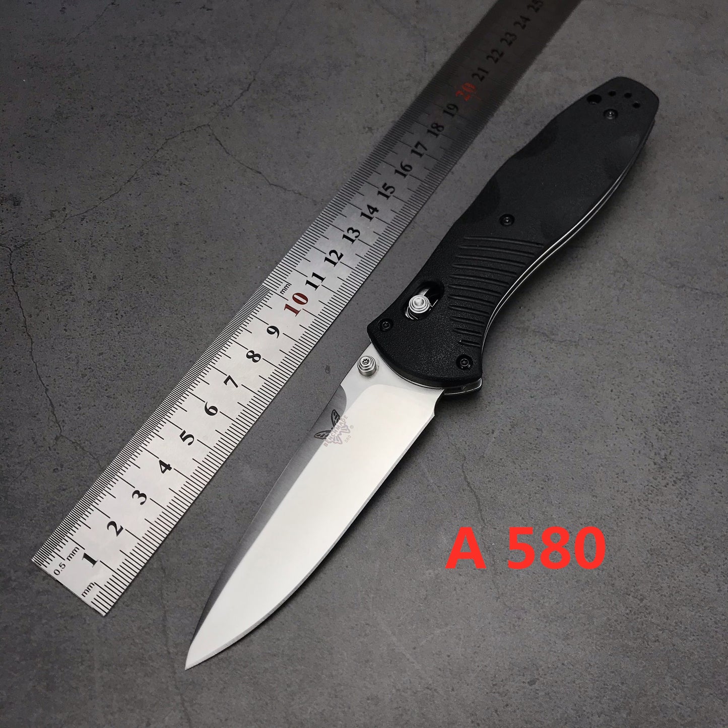Benchmade Folding Knife Tactical Benchmade 580 Bugout AXIS Folding Knife 3.24" S30V Satin Plain Blade Outdoor Hunting Camping Knife