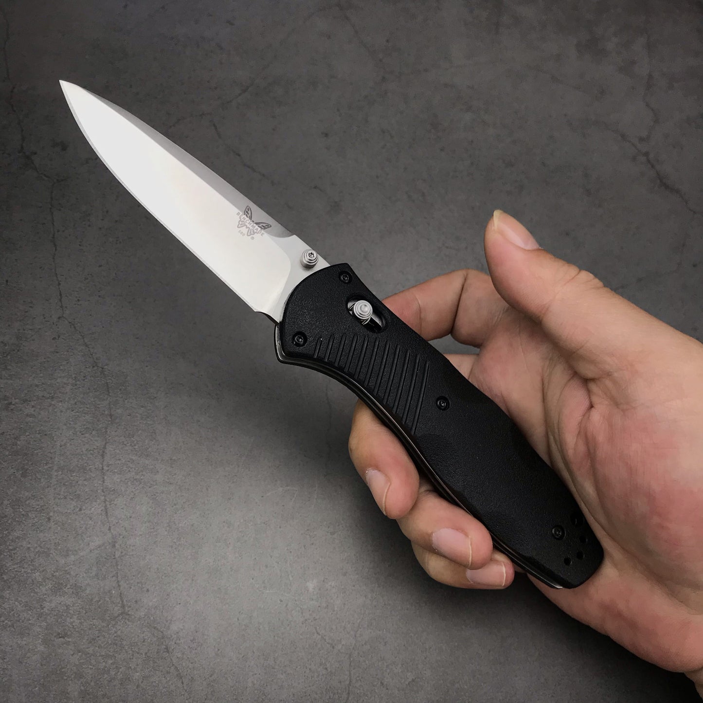 Benchmade Folding Knife Tactical Benchmade 580 Bugout AXIS Folding Knife 3.24" S30V Satin Plain Blade Outdoor Hunting Camping Knife
