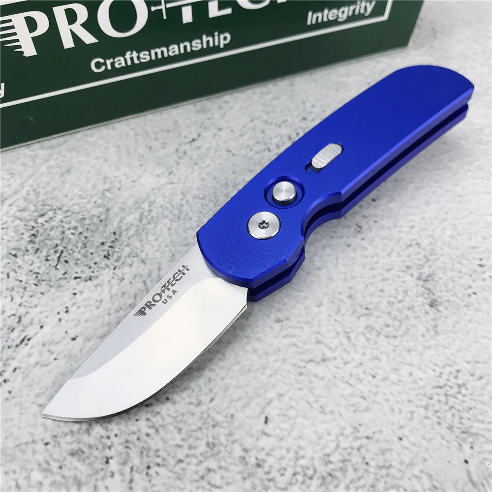 Pro-Tech Tactical Spring Assisted Open Folding Knife T6-6061 Aluminium Alloy Handle 154CM Stainless Steel Rescue Camping Survival Pocket Knife