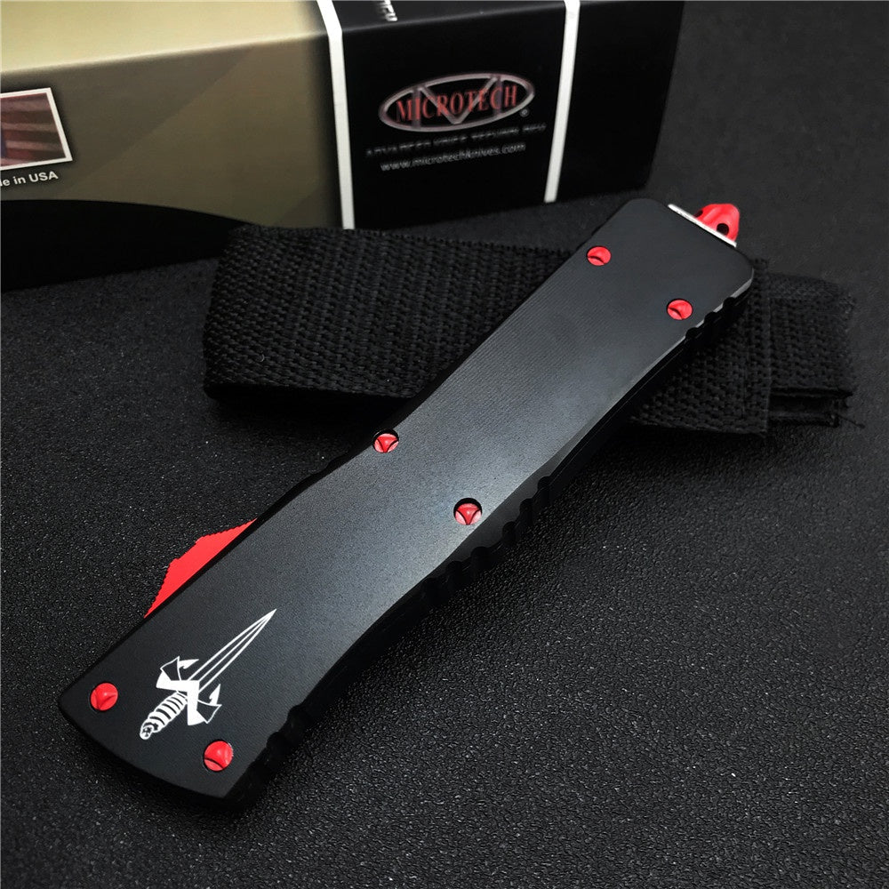 Hot Microtech Star Wars UT85 Adjustable Switchblade Flick Knife OTF Automatic knife T6061Aviation Aluminum handle spring assisted knives camping hunting hand tools