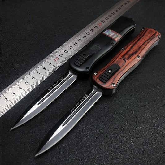 2021 BENCHMADE heretic quick jump spring switch auxiliary straight out dagger automatic OTF knife arrow double blade outdoor camping hunting tactical knife
