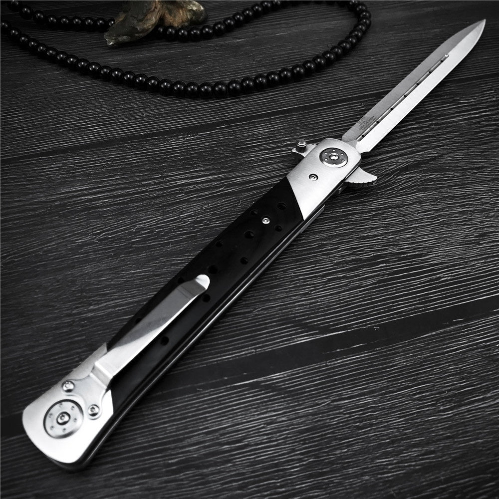 High Hardness Swordfish Folding Knife Assisted Knives Ebony Handle Outdoor Camping Self-defense Knives EDC Multitool