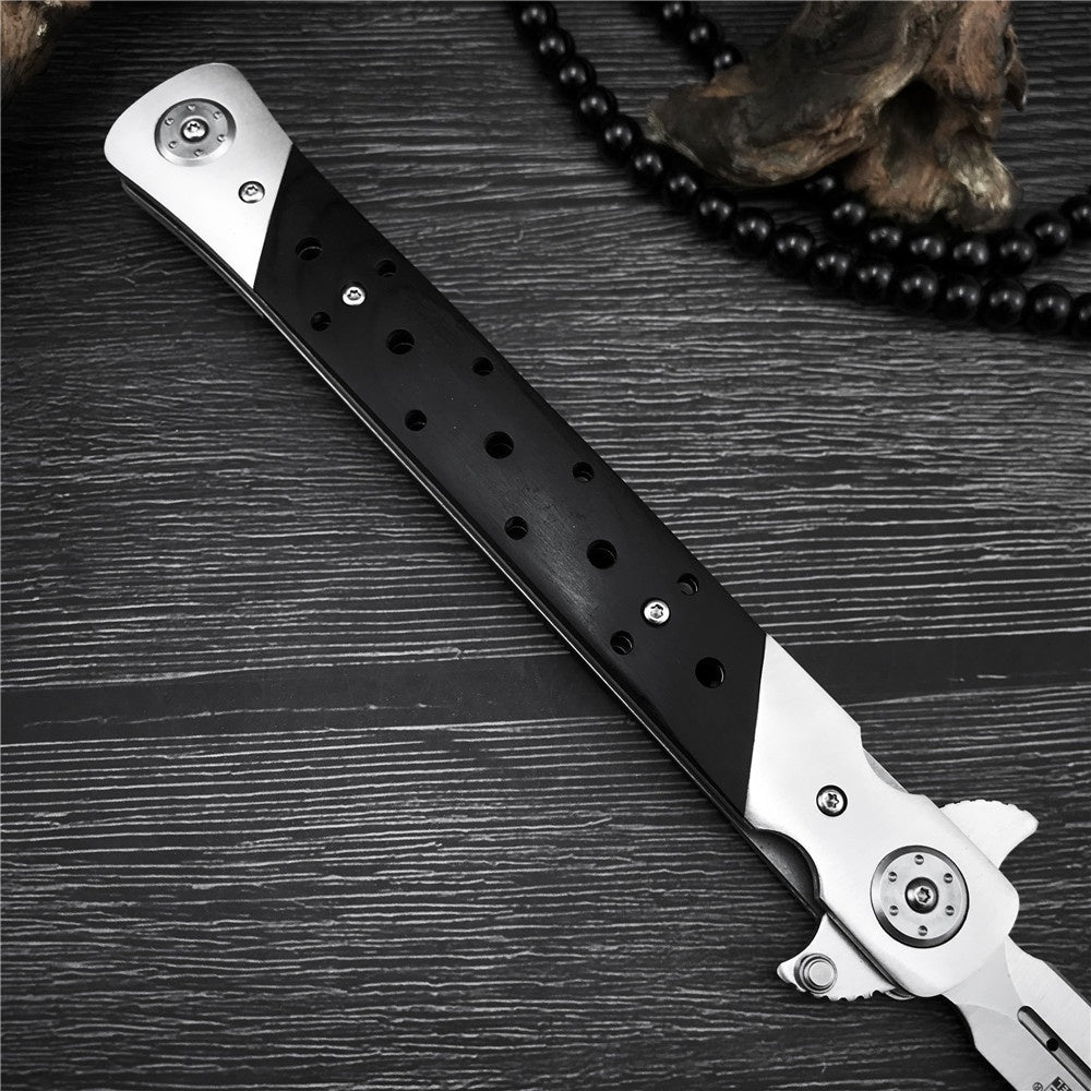 High Hardness Swordfish Folding Knife Assisted Knives Ebony Handle Outdoor Camping Self-defense Knives EDC Multitool