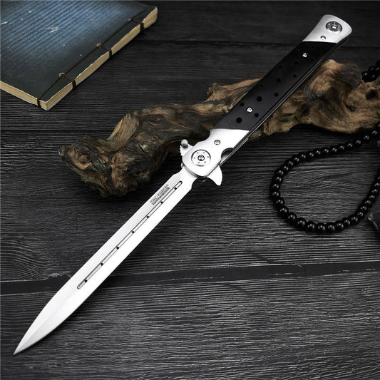 High Hardness Swordfish Folding Knife Assisted Knives Ebony Handle Outdoor Camping Self-defense Knives EDC Multitool