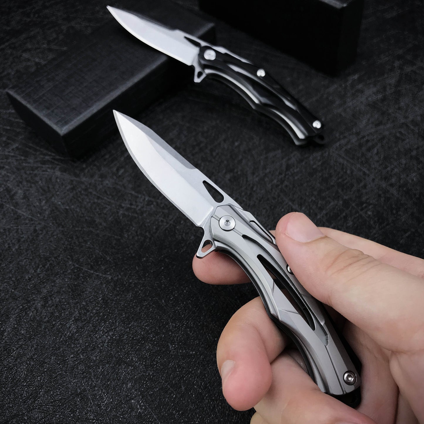 Transformers Mini Outdoor Survival Knife Portable EDC Stainless Folding Camping Tactical Folding Pocket Ring Hunting Tools